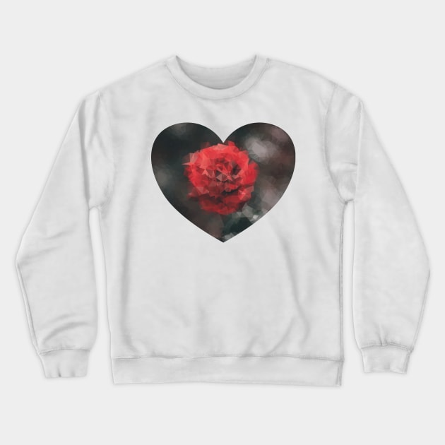 Rose heart Crewneck Sweatshirt by ngmx